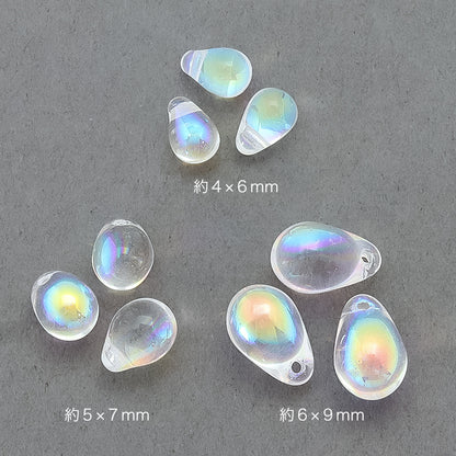 Czech Side Hole Crystal AB