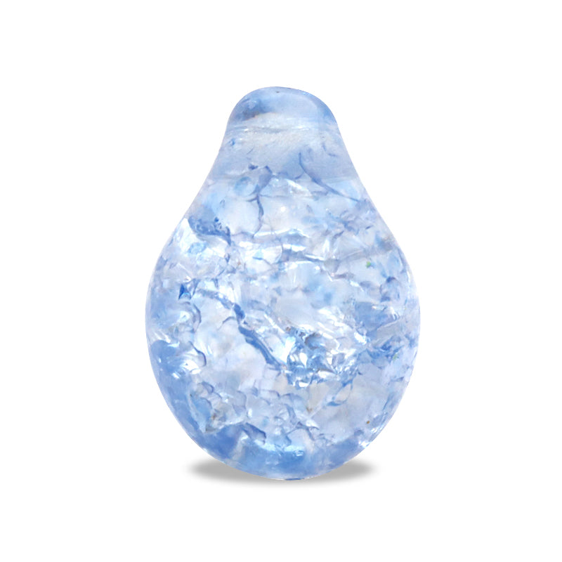 Czech Sidehole Light Sapphire Crack
