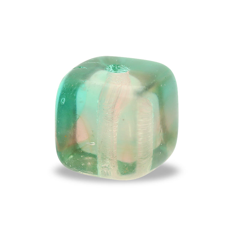 Czech Cube Mixed Rose Aqua