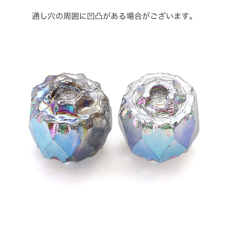 Czech Fire Polish Double Face Octagon Emerald/B
