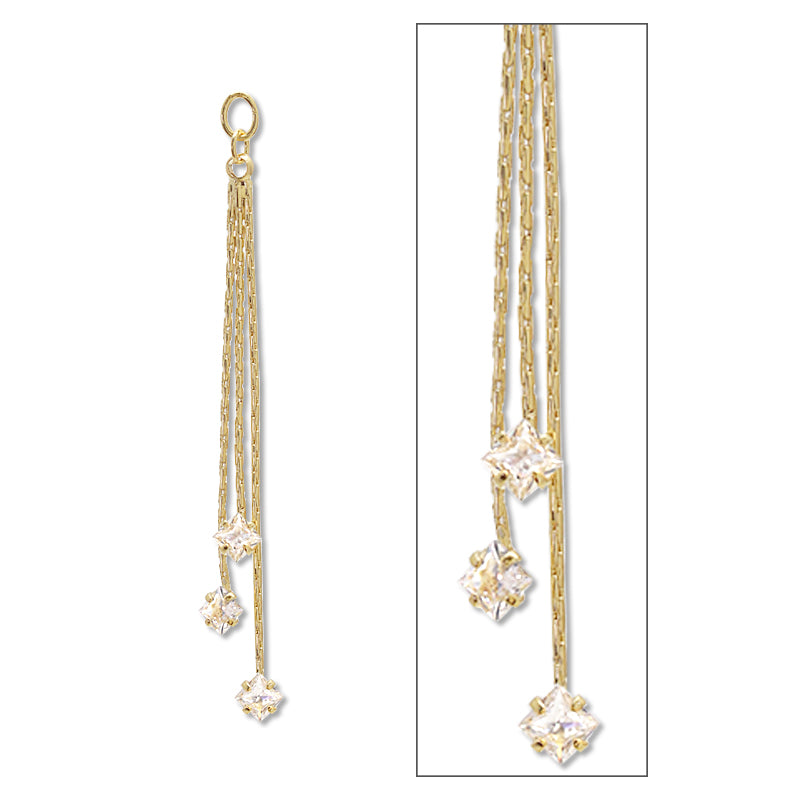 Swing parts Fringe chain Cubic 2 Crystal/G