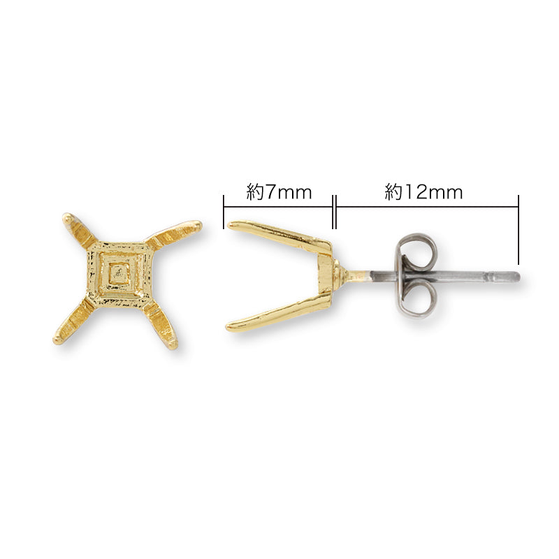 Stainless steel post hug earrings gold