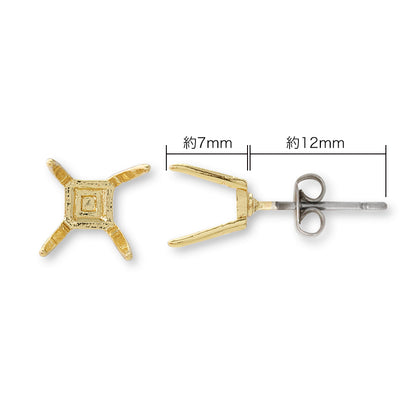 Stainless steel post hug earrings gold