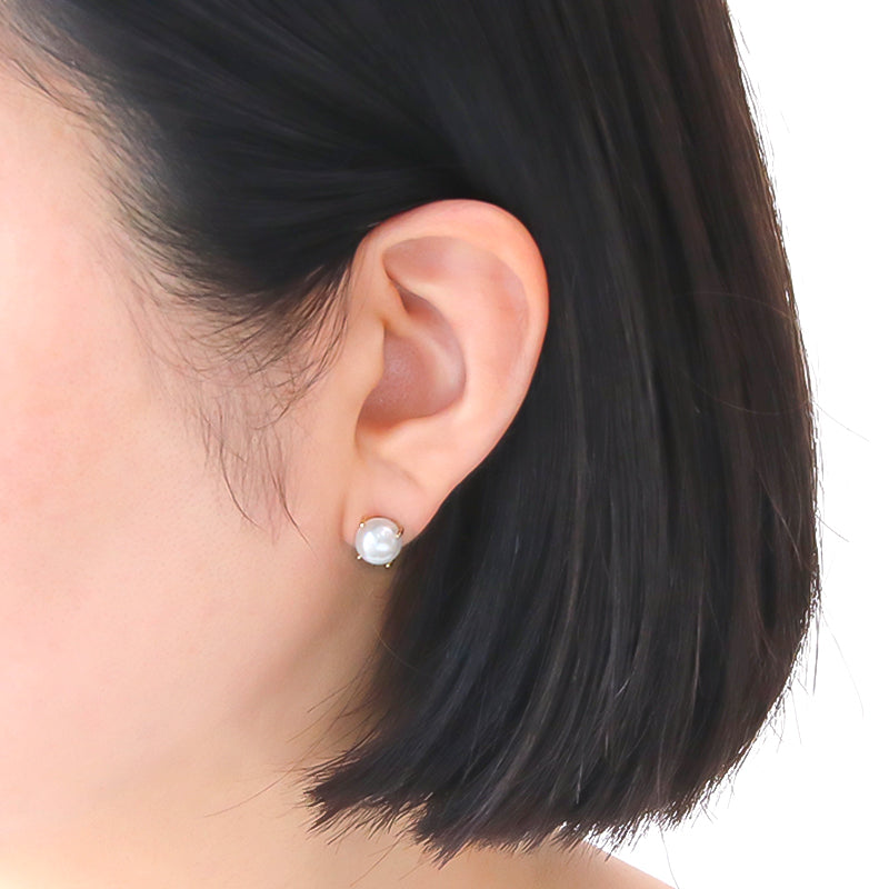 Stainless steel post hug earrings gold