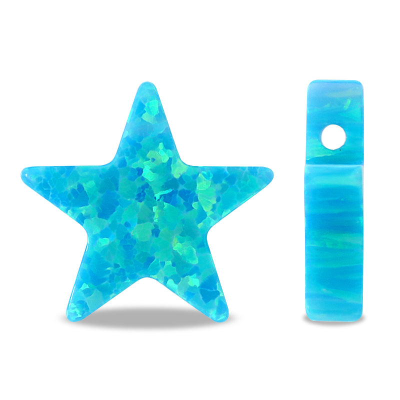 人工オパール(KYOTO OPAL) スター　ピーコックブルー