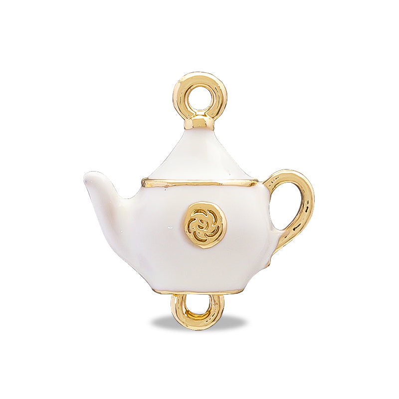 Charm Teapot 2-Can White/G