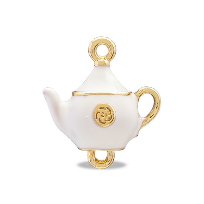 Charm Teapot 2-Can White/G