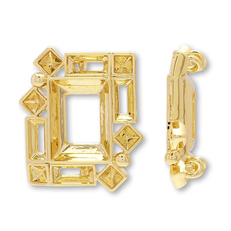 石　座付 石座付ノンホールピアス|樹脂イヤーカフ - アクセサリーパーツ