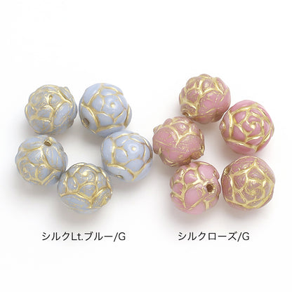 チェコ ラウンドローズ　シルクLt.ブルー/G