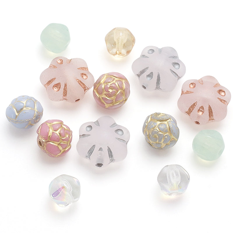 チェコ ラウンドローズ　シルクLt.ブルー/G