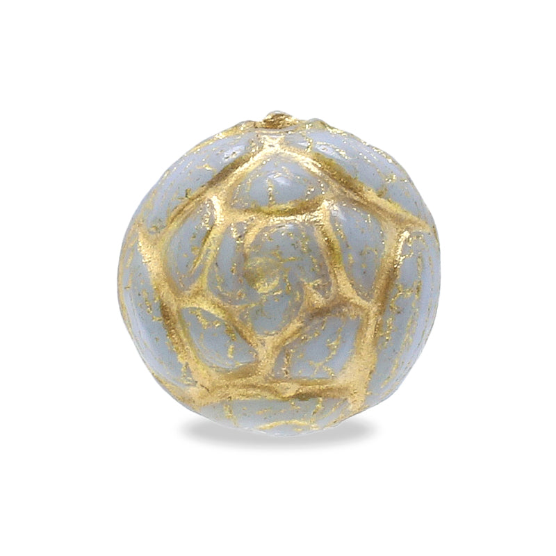 チェコ ラウンドローズ　シルクLt.ブルー/G