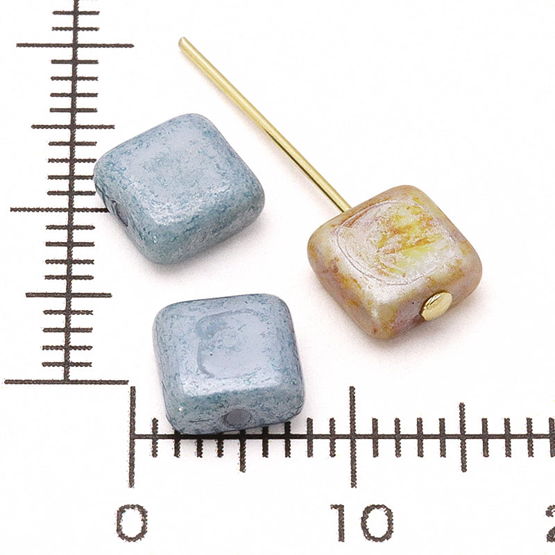 チェコ スクエア1穴 アイボリーピカソ – 貴和製作所オンラインストア