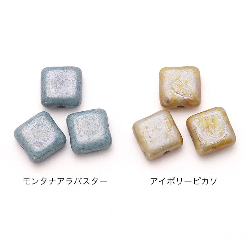 チェコ スクエア１穴　アイボリーピカソ