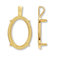 バチカン付石座 カボションオーバル　ゴールド