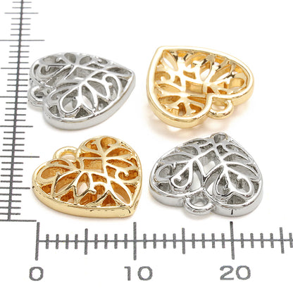 チャーム スカシハート　ゴールド