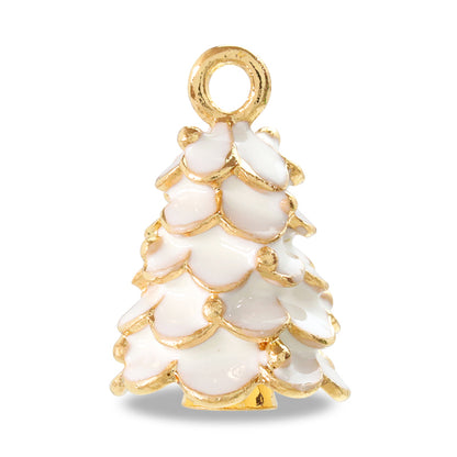 チャーム クリスマスツリー　ホワイト/G