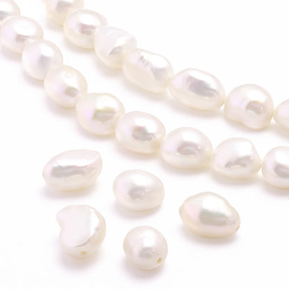 Freshwater pearl baroque white