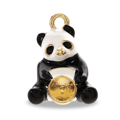 石座チャーム パンダ ＃1088 PP31用　ホワイト・ブラック/Ｇ