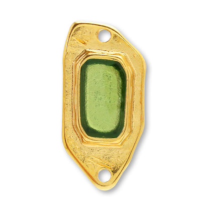 ギリシャパーツ ポリゴンプレート 2穴　クリアグリーン/G