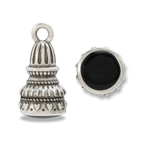 ギリシャパーツ ラウンドスタンパー　ブラック/銀古美