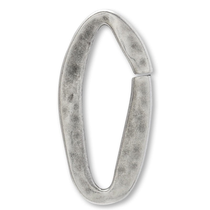 ギリシャ ニュアンスオーバルチェーンパーツ　銀古美