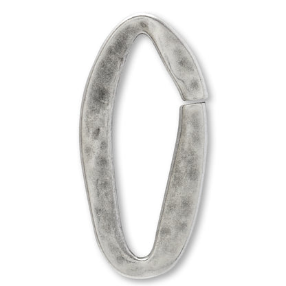 ギリシャ ニュアンスオーバルチェーンパーツ　銀古美