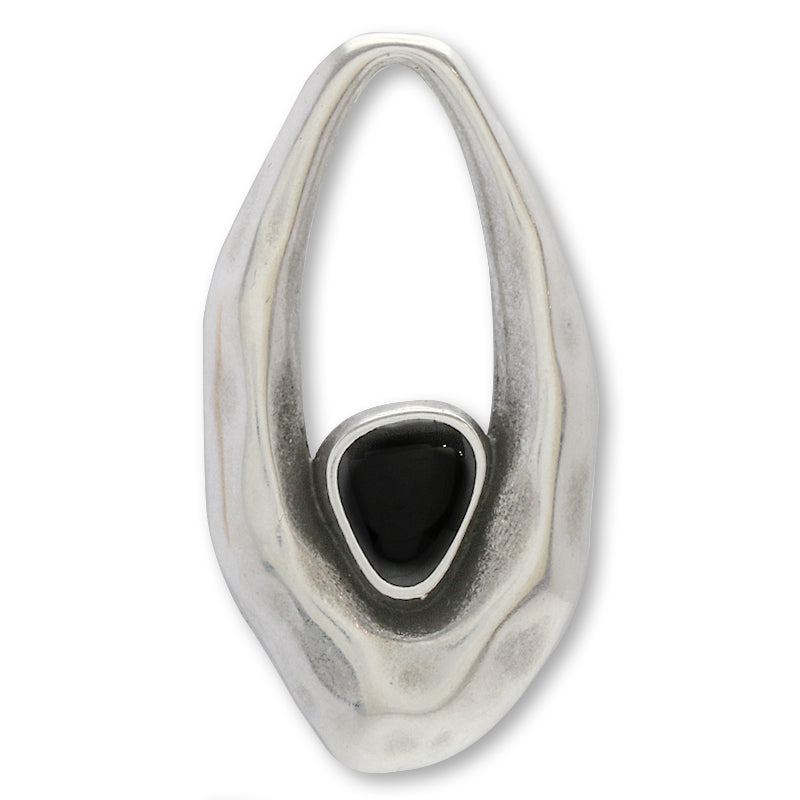 ギリシャパーツ ニュアンスドロップ　ブラック/銀古美