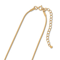 ステンレス316L チェーンネックレス スネーク丸1.2mm アジャスター付　ゴールド(イオンプレーティング)(SUS316L)