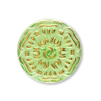 チェコ カボション ナチュラルフラワー　クリソライト/G