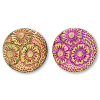 チェコ カボション トリプルフラワー　ヴィトラルミディアム/G