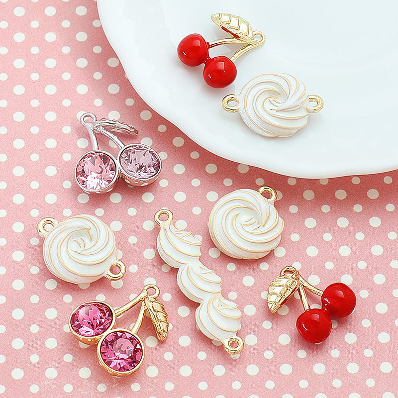 石座チャーム サクランボ SS29(約6mm)用　ゴールド