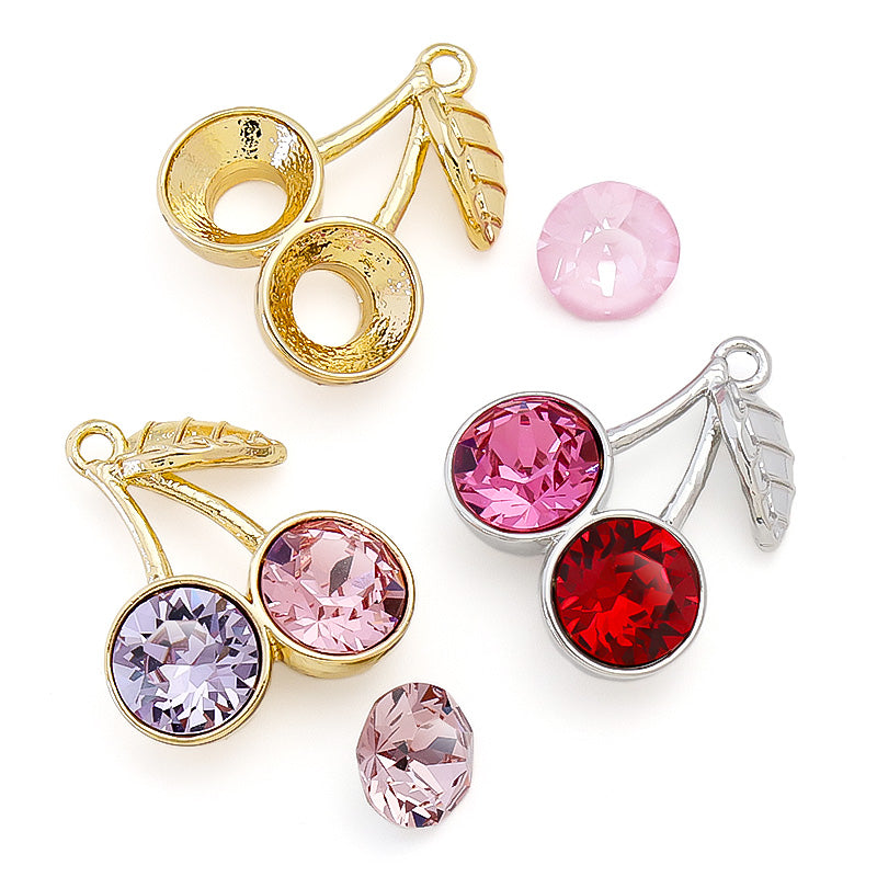 石座チャーム サクランボ SS29(約6mm)用　ゴールド