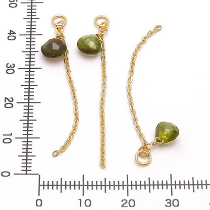 天然石 めがね留めカスタムパーツ　グリーントルマリン/230SF