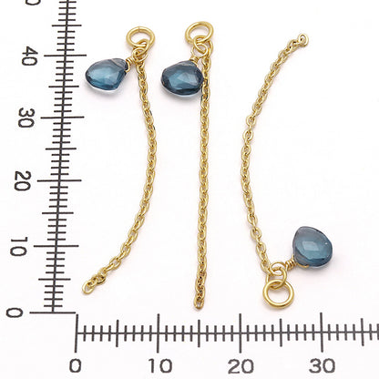 天然石 めがね留めカスタムパーツ　ロンドンブルートパース/230SF