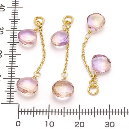 天然石 めがね留めカスタムパーツ　アメトリン/235SDC4