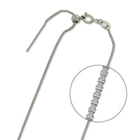 ステンレス316L スライドピンチェーンネックレス ボックス 1.2mm　生地(SUS316L)
