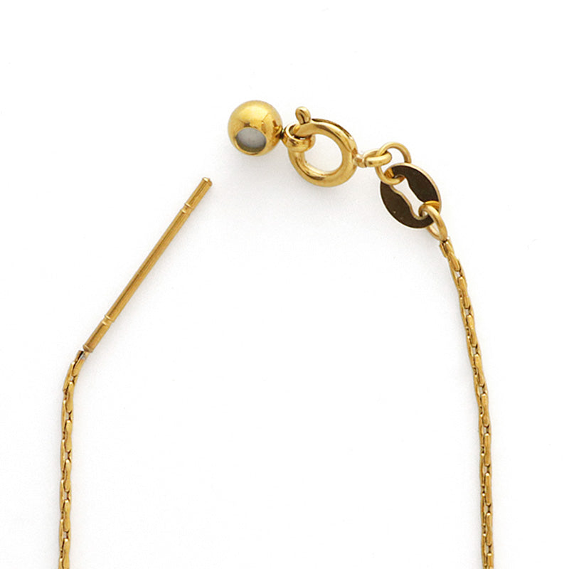 Stainless Steel 316L Slide Pin Chain Necklace Swage 1 Gold (Ion Plating) (SUS316L)