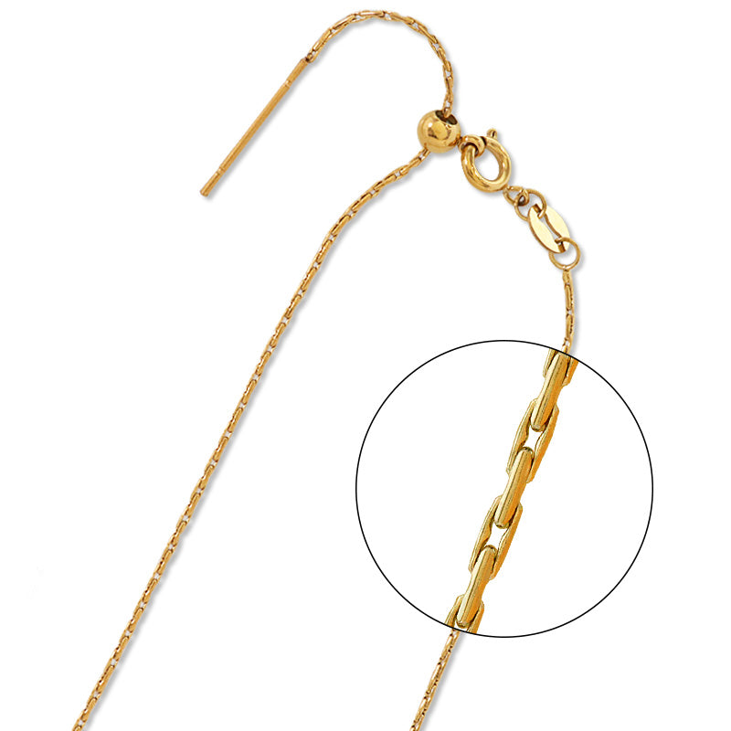 Stainless Steel 316L Slide Pin Chain Necklace Swage 1 Gold (Ion Plating) (SUS316L)