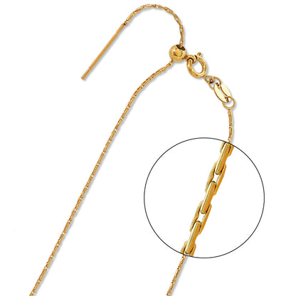 Stainless Steel 316L Slide Pin Chain Necklace Swage 1 Gold (Ion Plating) (SUS316L)