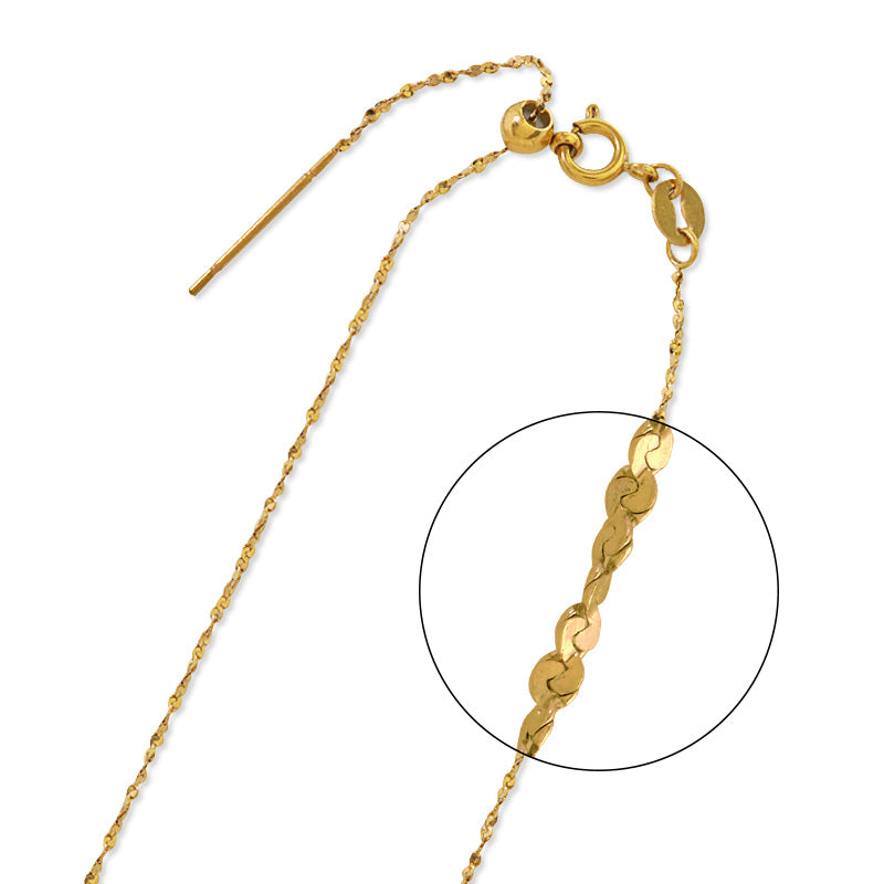 Stainless Steel 316L Slide Pin Chain Necklace Swage 2 Gold (Ion Plating) (SUS316L)