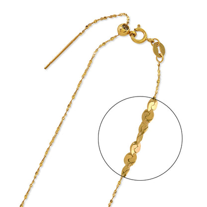 Stainless Steel 316L Slide Pin Chain Necklace Swage 2 Gold (Ion Plating) (SUS316L)