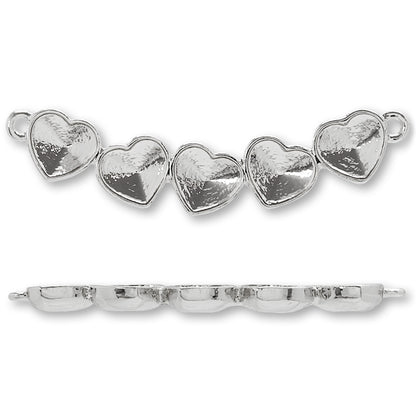 キャスト5連石座 ＃4815用 2カン　ロジウムカラー