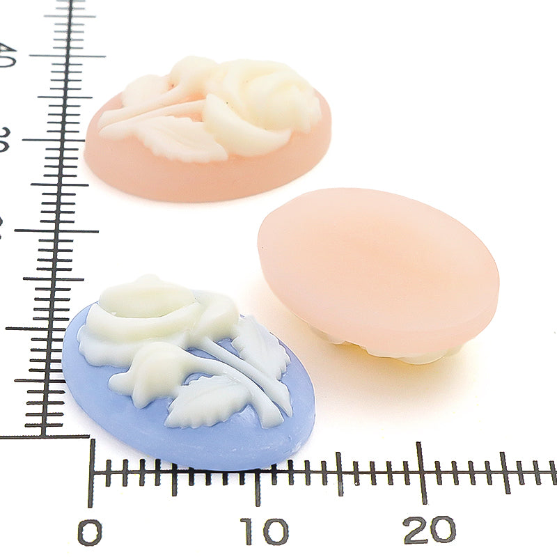 ドイツ製カメオ ローズ　ローズマット/アイボリー