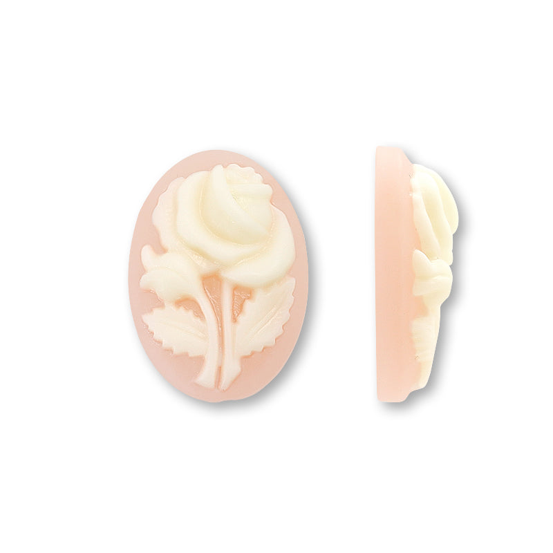 ドイツ製カメオ ローズ　ローズマット/アイボリー