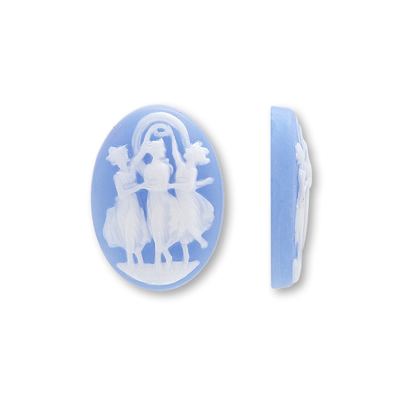 ドイツ製カメオ レディ2　ライトブルーマット/ホワイト