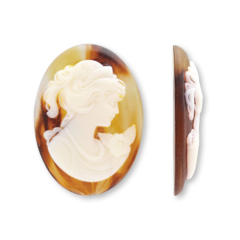 ドイツ製カメオ レディ3　べっ甲/アイボリー