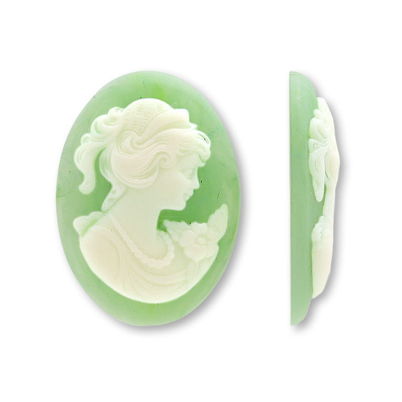 ドイツ製カメオ レディ3　ライトグリーンマット/アイボリー