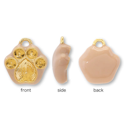 石座チャーム 肉球　ホワイト/G