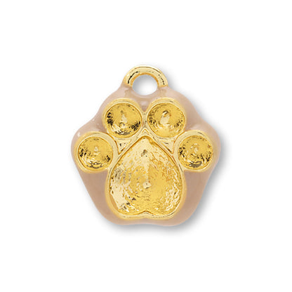 石座チャーム 肉球　ベージュ/G