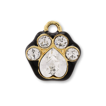 Charm Paw Crystal Black/G